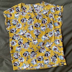 Yellow floral top - jaqueline de yong